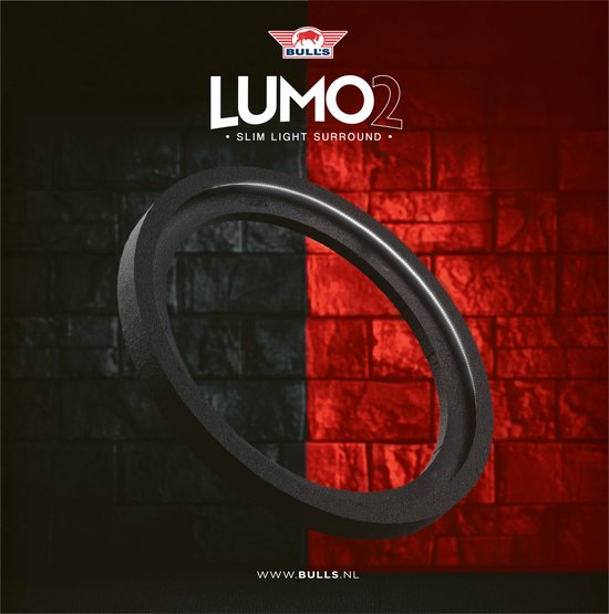 Bull's Lumo 2 - Dartbord Verlichting & Surround - 360° LED Verlichting - 96 LEDs - Muurbeveiliging - Darten van Bull's — afbeelding 2