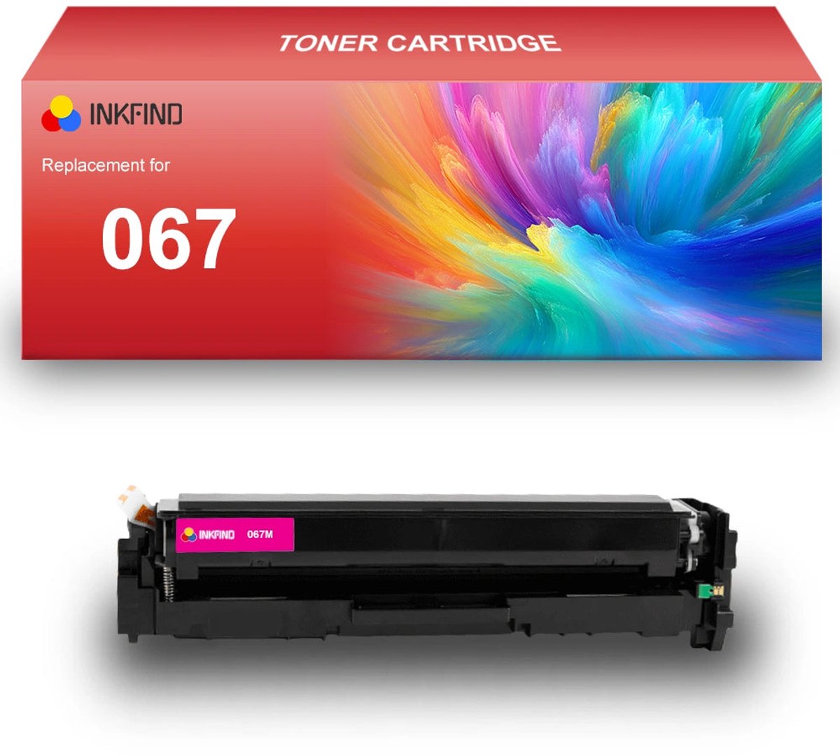 INKFIND 067 Magenta tonercartridge compatibel met Canon 067 Magenta toner cartridge - 1-pack Magenta