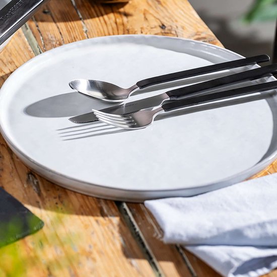 BergHOFF Home Ménagère 20 pièces - Ménagère 4 personnes - Acier inoxydable - Design moderne - Convient pour 4 personnes - Passe au lave-vaisselle - Zwart