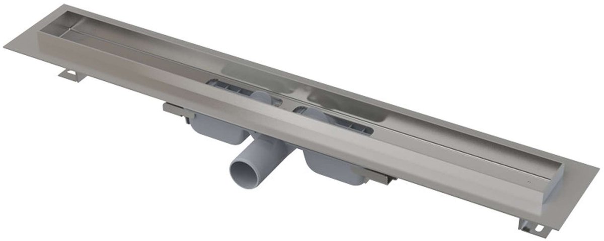 Alcadrain Douchegoten - Douchegoot Professional Low 65 cm, met rand voor vol rooster, roestvrij staal APZ106-650