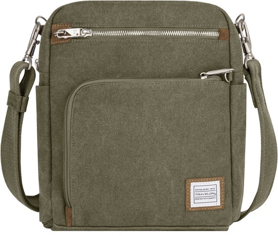 Sac Bandoulière Travelon Gris – Blocage RFID, Organisateur De Voyage