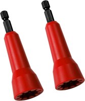 Allecto Plus - Draaddraaigereedschap set voor Elektrische Boormachine - Draaimoertwister en Draaddraaispinner - Draadconnectoraansluiting (Rood)