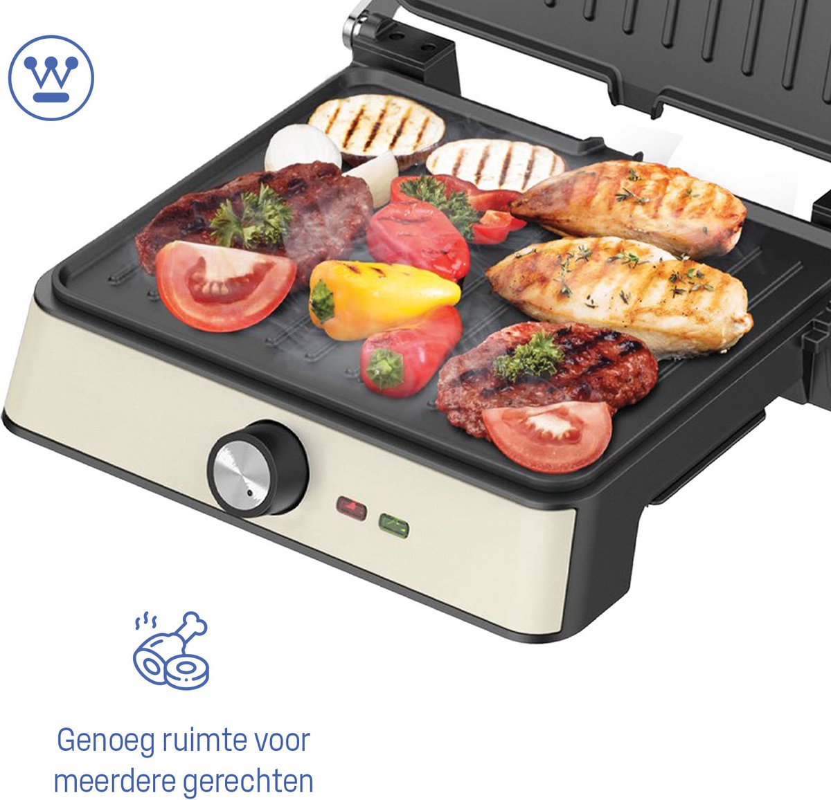 Westinghouse Retro Contactgrill - Beige thumbnail 2