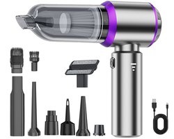 Handheld stofzuiger, 15000Pa mini draadloze draagbare stofzuiger met 3 snelheden, multifunctionele krachtige draadloze autostofzuiger met borstelloze motor