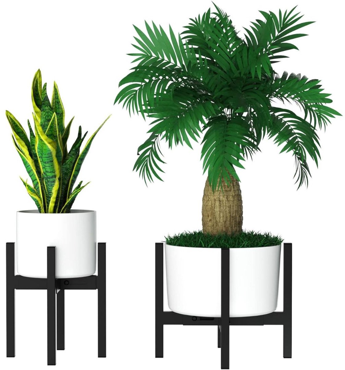 CLVP® Plantentafel - Plantenstandaard voor Binnen - Plantenzuil - Zwart