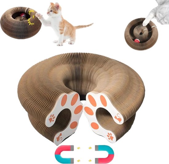 Organe Chats Premium / Chats Crabe Crabe Donut Incl. Balle | Jouets Chats | Planche à Scratch Organ de Cat (modèle 2025)