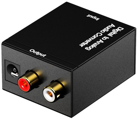 Digitaal Optisch Toslink naar Analoog RCA Audio Converter - Bol