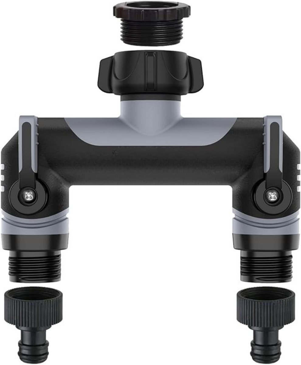 Goodivery® - Waterverdeler - Kraan Splitter - Tuinslang Splitter - 30x20x10 - zwart