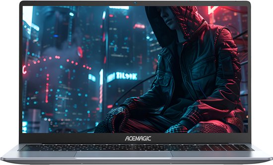 Acemagic AX15 15,6 inch Laptop 12e generatie Intel N97 processor tot 3,6 GHz- 16GB DDR4 RAM 512 GB SSD Windows 11 WiFi 5, BT5.0 Notebook Grijs