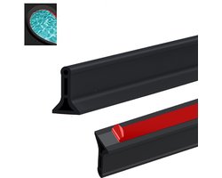 Waterdrempel - 2 Stuks 100cm - Water Stopper Douche - Siliconen Waterdorpel - Douchedorpel - Waterkering Douche - Waterkering - Anti Water Strip - Douche Dorpel - Waterdrempel Badkamer - Zelfklevende Waterstopper Lekkage - Schimmel - Sanitair - Zwart