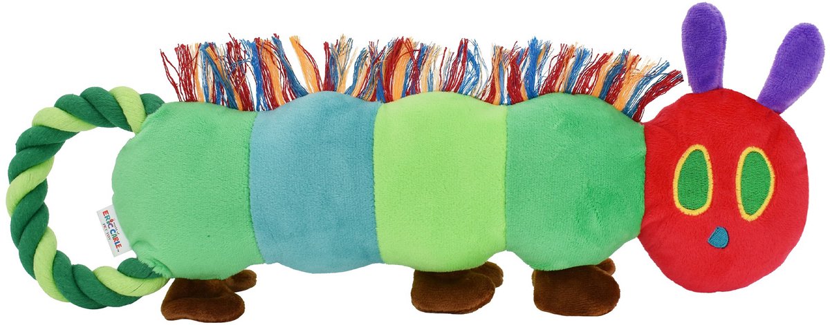 Eric carle pluche rupsje nooit genoeg trek flostouw 41 cm
