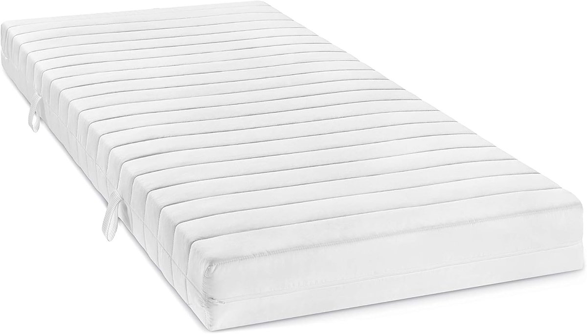 Bodyprotect 90 x 200 cm matras met binnenvering | Hardheidsgraad 3 | Binnenveringsmatras | Rolmatras | Afneembare hoes van microvezel, wasbaar op 60 graden | 90 x 200 x 16 cm | Wit