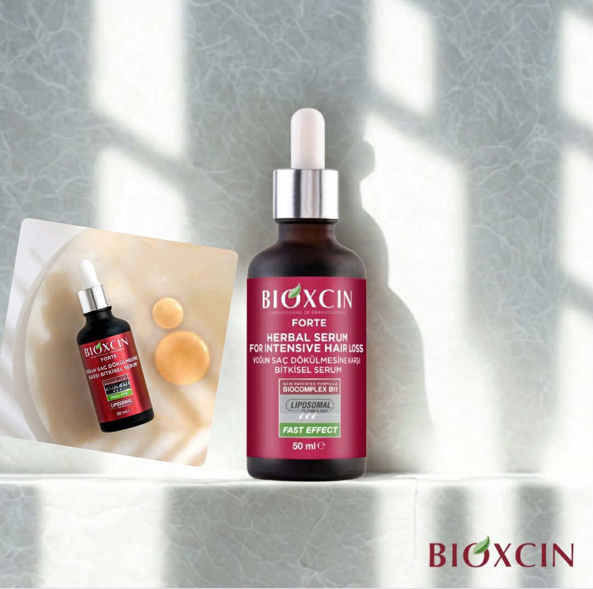 Bioxcin Forte Serum Tegen Intense Haaruitval - Gepatenteerd Biocomplex B11-plantenextract & Procyanidin - 50 ml - haarverzorging - Anti-haaruival