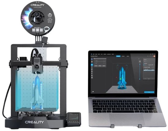 3D-printer - FDM Printer - Hoge Snelheid 3D Drukker - Auto Leveling - Stil Moederbord - Grote Bouwruimte - Filament Compatibel - Direct Drive Extruder - 300°C Hotend - Flexibel PEI Printbed - 3D Printmachine - 220x220x240mm