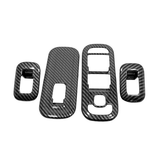 Foto: Allecto plus window switch trims voor mercedes a klasse en cla klasse abs koolstofvezel auto accessoires