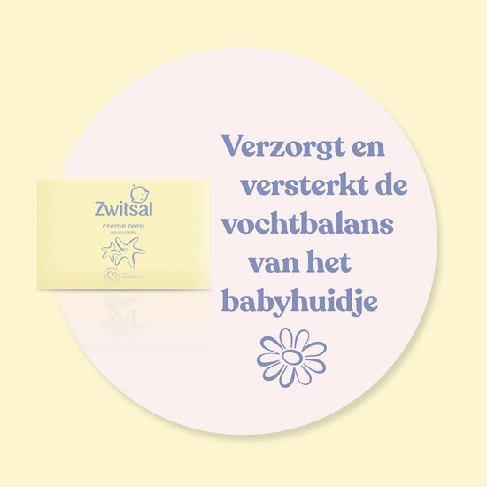 Zwitsal crème zeep met calendula. Verzorgt en versterkt de vochtbalans van het babyhuidje.