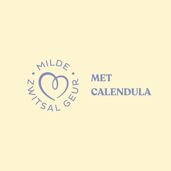 Logo Zwitsal met tekst 'Milde geur' en 'Met Calendula'.