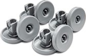 8x Vaatwasser Wiel Onderkorf - 40mm - Geschikt voor AEG -Privileg - Zanussi - Electrolux - Favorit - korfwiel wieltjes wielen - onderste korfrollen 50286965004