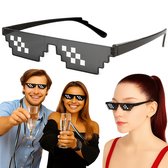 Thug Life-emoticon. Pixel art bril emoji gezicht met een sigaret | Premium Vector