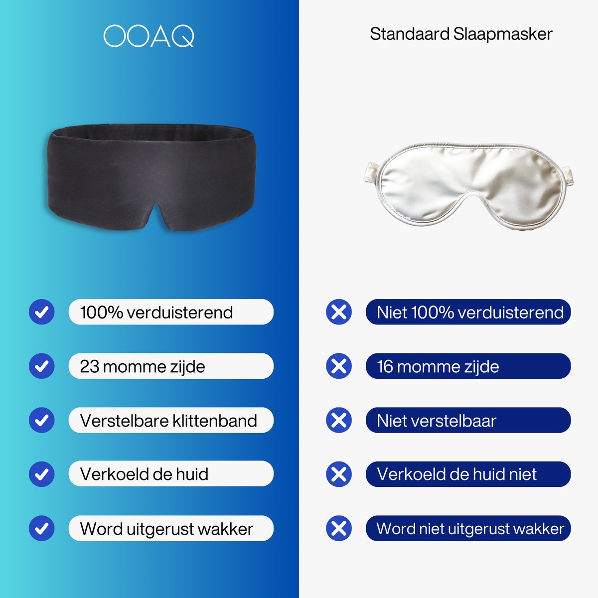 Premium Zijden Slaapmasker - 100% Verduisterend - 23 momme Moerbei Zijde - Silk Sleep Mask - Oogmasker - Anti Rimpel - Donkergrijs — afbeelding 7