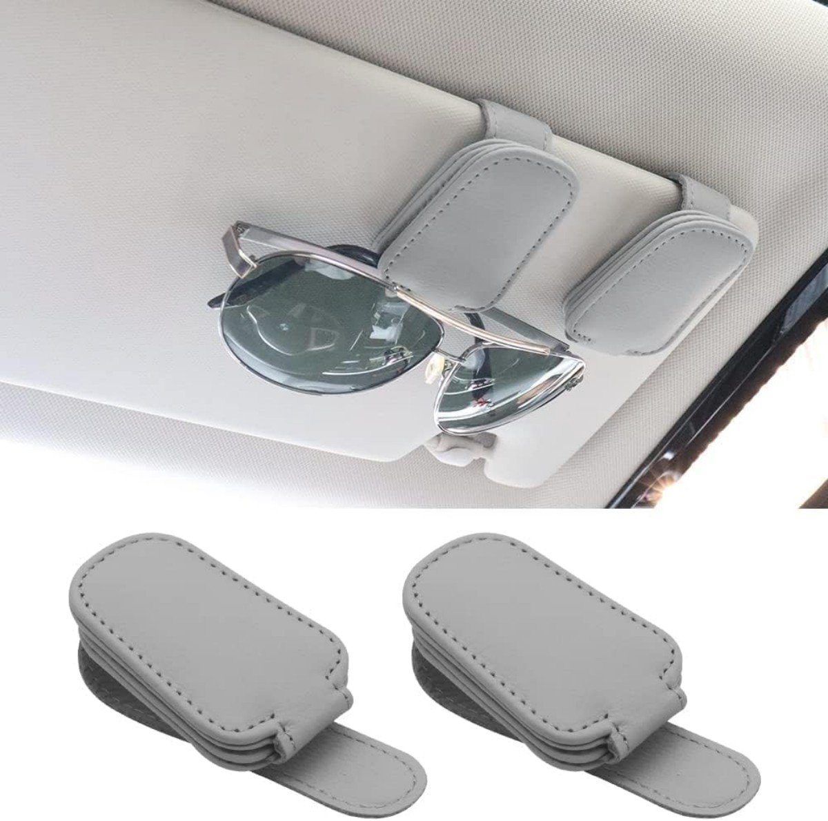 Ultiluxe® Zonnebril houders 2 stuks - Zwart - Brilhouder voor in de auto - Magnetische