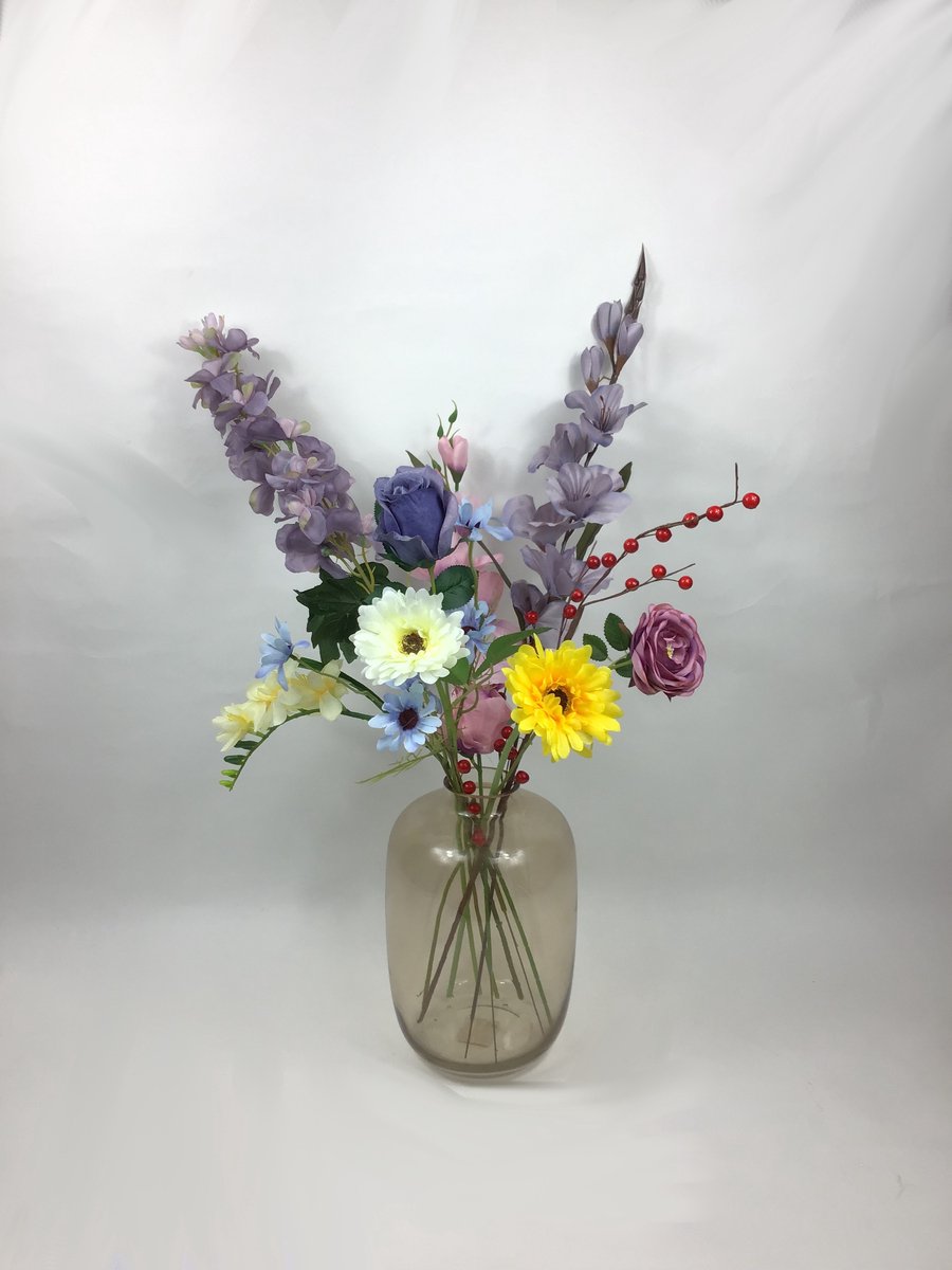 The Bloomistic® – Zijden Boeket – 70-80 cm hoog – Kunstbloemen – voor haar – moederdag cadeautje – moederdag – nepbloemen – housewarming cadeau – decoratie – decoratie woonkamer