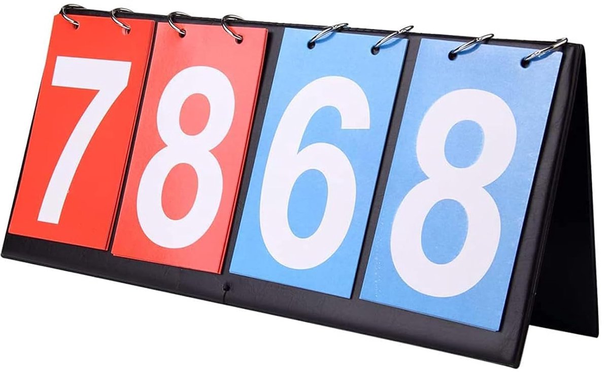 Flip Scorebord - Draagbaar en Opvouwbaar - 1 stuk - Waterbestendig - 35 x 16,5 cm