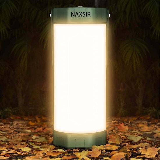 Lanterne de camping NAXSIR - Batterie 5000 mAh - Luminosité 1200 lm - 3 modes d'éclairage avec SOS - Étanchéité IP68