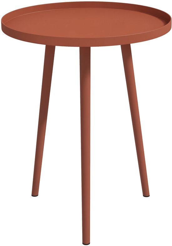 Outsunny salontafel, tuintafel met houteffect, rechthoekige salontafel, tuintafel voor balkon, terras, staal, bruin, 91 x 51 x 46 cm Outsunny salontafel, tuintafel met houteffect, rechthoekige salontafel, tuintafel voor balkon, terras, staal, bruin, 91 x 51 x 46 cm