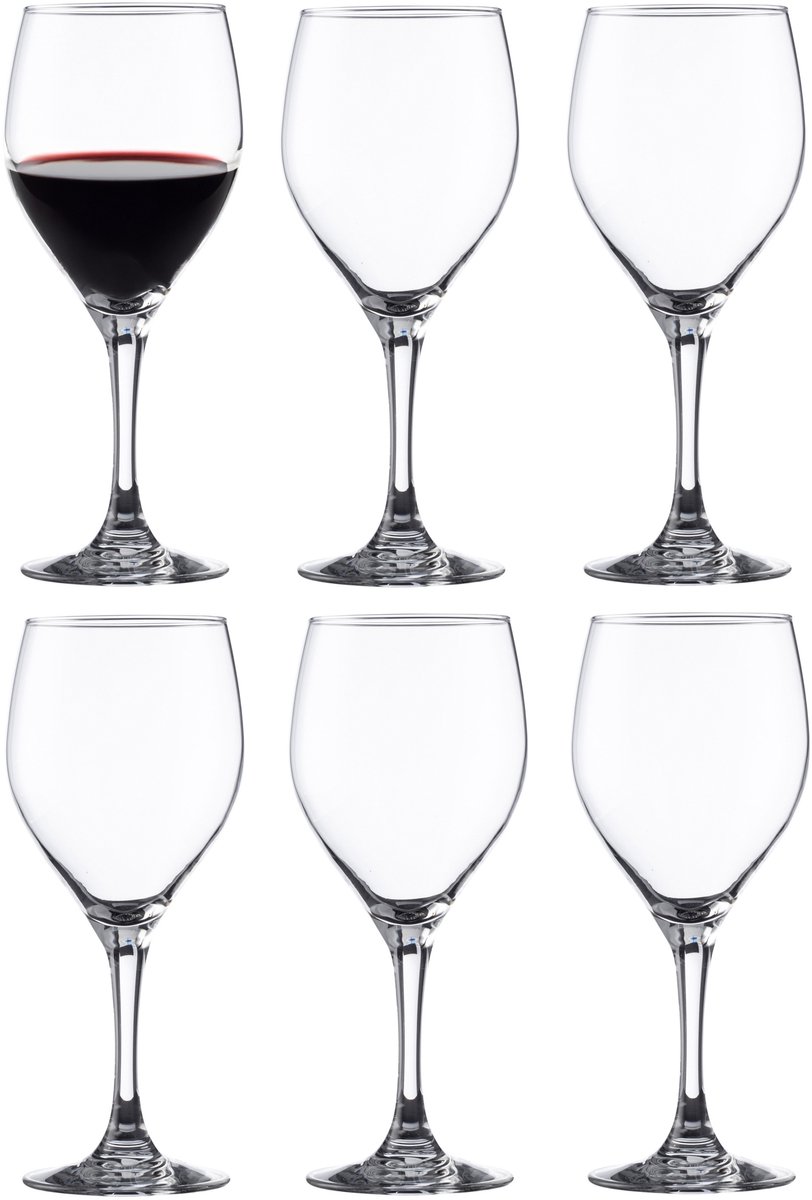 Vicrila wijnglazen Vintage - 12x stuks - voor rode en witte wijn - 420 ml - 20 x 9 cm - transparant - Horeca kwaliteit - Hard glas