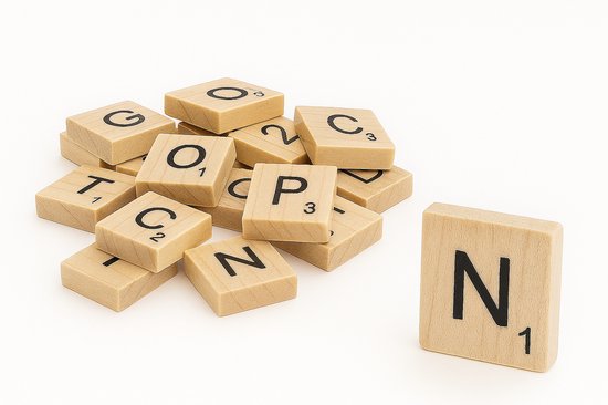 Letterblokjes hout 50 stuks - Scrabble Letters Los - Hout met cijferscore