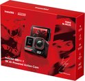 Insta360 Ace Pro 2 8K actiecamera, Marc Márquez editie, op rode verpakking met grafische elementen en handtekening.