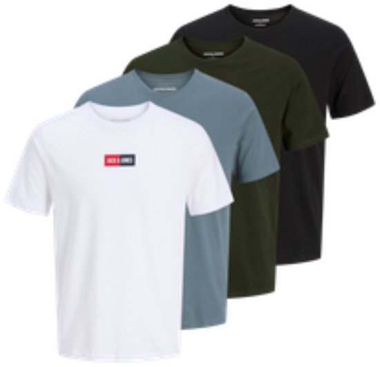 JACK&JONES - T-shirt JJPAN SS à col rond, lot de 4 - Homme - T-shirts