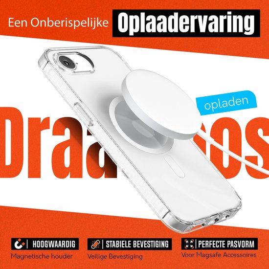 My Case Cover pour iPhone 16e MagSafe Transparent - Coque antichoc transparente