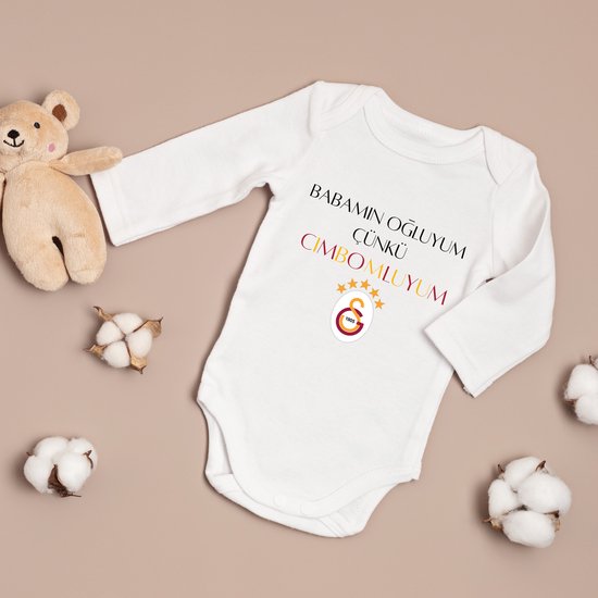 Barboteuses bébé avec vos clubs de football turcs préférés Fenerbahce - Galatasaray - Besiktas - Trabzonspor - Taille 68 manches longues - Annonce Bébé