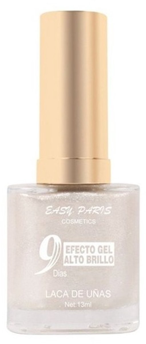 Easy Paris - Nagellak - Transparant Wit Mini Glitter/Shimmer/Metallic - 1 flesje met 13 ml inhoud - Nummer 049