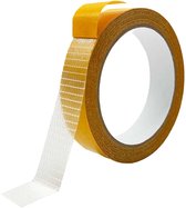 20m Dubbelzijdige Tape, Multifunctionele Dubbelzijdige Tape Super Kleverige Montagetape Heavy Duty voor Home Office School (Geel, 15mmx20m