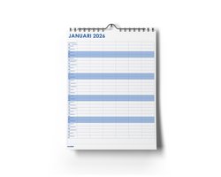Huurdies® - familieplanner 2026 - A3+ - 45x32 - dubbelzijdig 300 gms