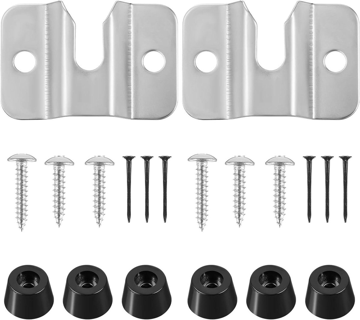 Allecto plus - Set van 2 dartbordhouders voor dartbord standaard - Accessoires voor darts - Wandhouder voor dartbord inclusief bevestigingsmateriaal - Stabilisatoren - Steeldartboard ophangsysteem met schroeven.
