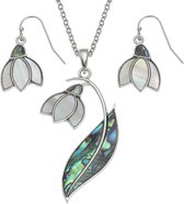 Tide Jewellery Puau Shell & Mother of Pearl - Snowdrop Flower / Bloem Set