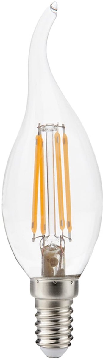 Kobi LED Filamentlamp E14 4W - 470lm - 3000K - 360° - 230V - Druppelvorm - Voor Nachtlamp, Wandlamp of Tafellamp