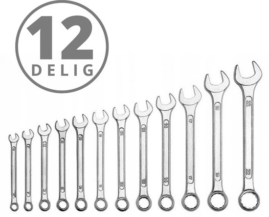 Steeksleutel 12-Delig - Steeksleutelset - Moersleurel