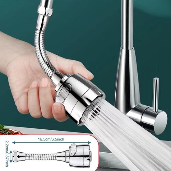 2 stuks keukenkraan sproeikop met universele adapter keukenkraan sproeikop 360 ° draaibare kraan beluchter 35 mm kraan extender kraan voor aanrecht kraan