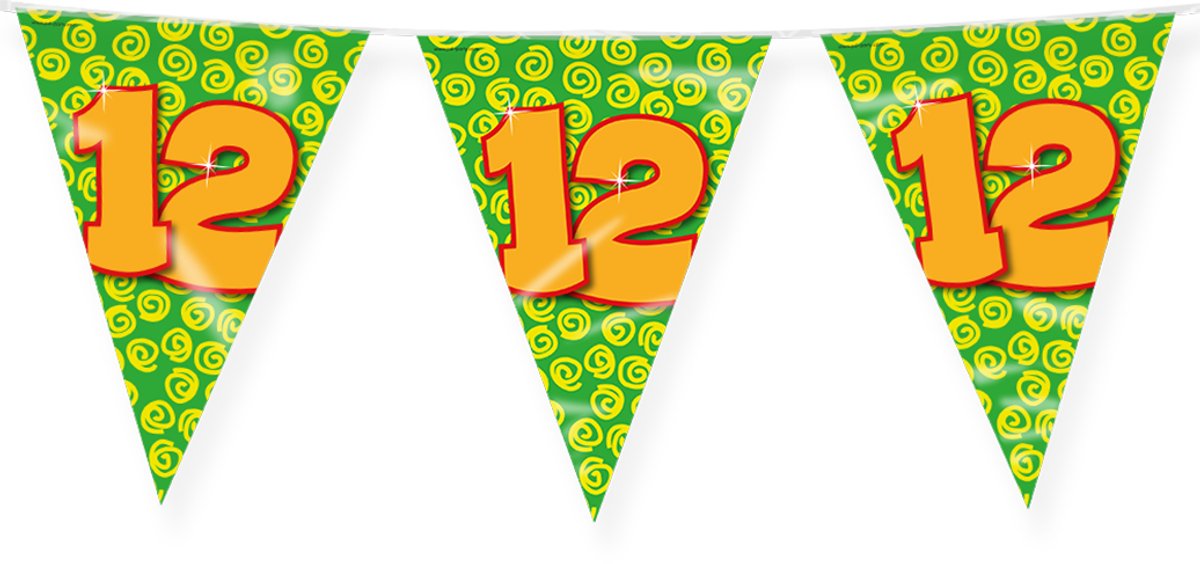 Vlaggenlijn Happy Party 9 jaar | verjaardag slingers | De Goede keus