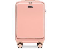 Skycases Handbagage Koffer 35L - Lichtgewicht Trolley - Spinnerwielen - TSA-slot en Laptopvak - Reiskoffer met Handig Voorvak - 55 cm - Roze