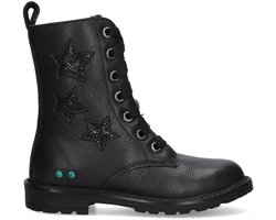 BunniesJR 225864-589 Meisjes Biker Boots - Zwart - Leer - Veters