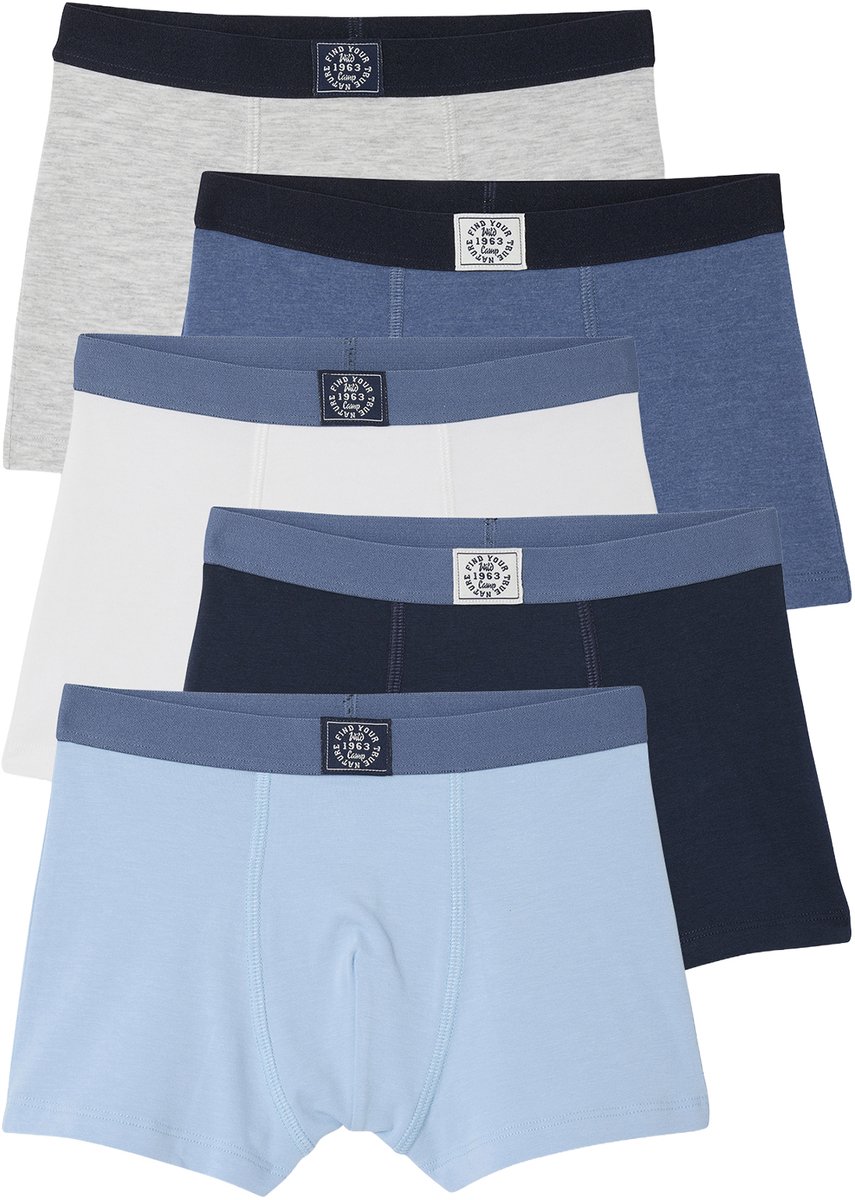 Vertbaudet Set van 5 effen boxershorts voor jongens