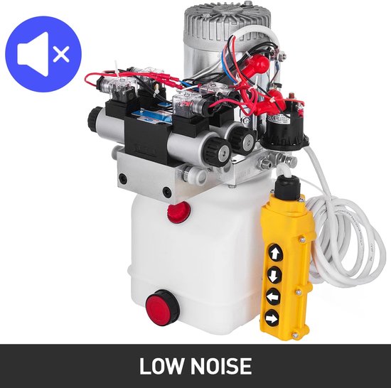 Happybuy Hydraulikpumpe 12V DC – Doppelwirkend, 2 GPM, 3200 PSI, 4,5 L Tank, Für Kippanhänger Und Hebebühnen