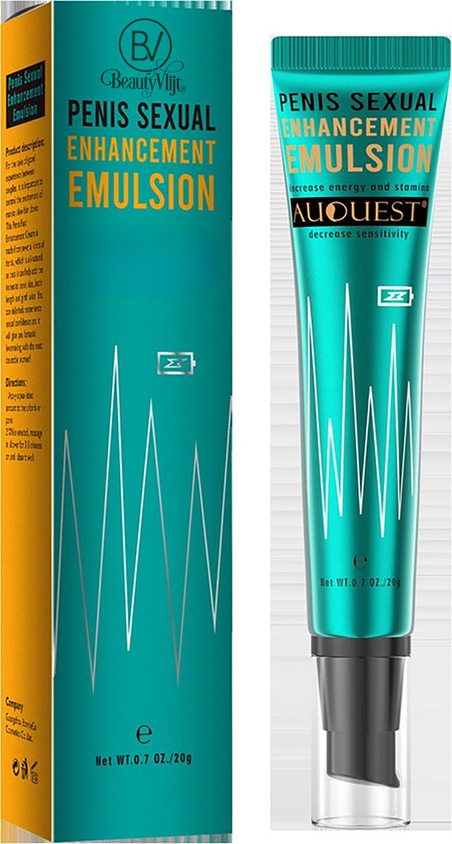 BeautyVlijt - Penis Vergroting Crème - Peniscrème - Penis Vergrotende Crème - Penisvergroting - Langere en Dikkere Penis - Penisverlening - Penisgroeiolie - Vergroten van Penis - Langere Erecties - Natuurlijke Ingrediënten - 20g