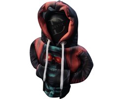 Versnellingspook Hoodie - Universele Pook Cover Met Capuchon - Hoodie Pook Hoes - Versnellingspook Beschermer - Autopook Cover - Pookknop - Skelet Neon Ogen